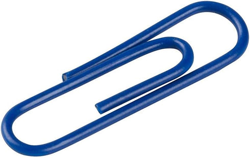 JAM PAPER Dark Blue Paper Clips - Regular 1 Inch - 100/Pack Colorful
