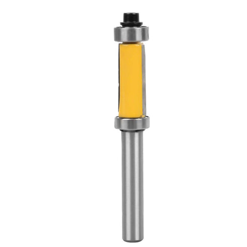 YWBL-WH Milling Cutter - 8mm Shank Pattern Router Bit Double Bearing Flush Trim Woodworking Tool with Anti-kickback