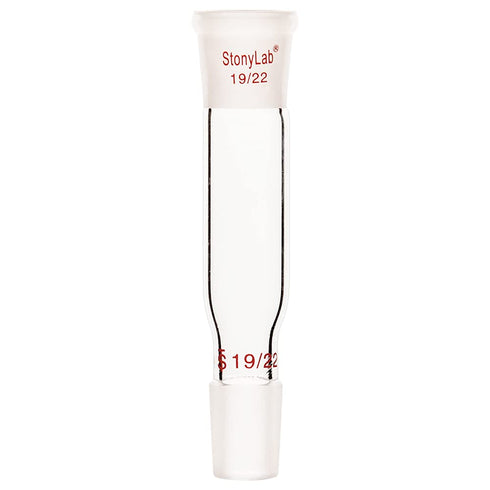 stonylab Glass Straight Connecting Adapter, 70mm from 19/22 Outer Joint to 19/22 Inner Joint