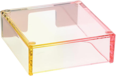 Pink Acrylic Sticky Note Holder, Memo Pad Case, Desk Stand Holders Gift, Business Supplies for Home and Office