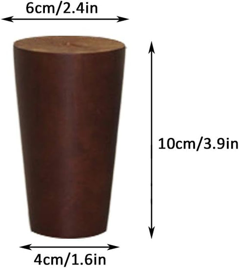KDDEON Accessories,Set 4 (10cm/3.9in) Sofa/Chair Solid Wood Oak Furniture Legs,Walnut Color Coffee Table Legs,DIY