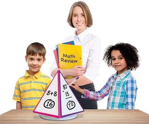 Spin & Write Pyramid Rotating 4-Sided Dry-Erase Board
