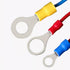 100PCS Yellow Insulated Ring Terminal Electrical Wire Crimp Connectors - Stud Size #10 for Cable
