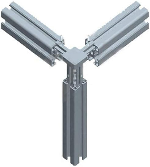 8PCS 3-Side End Corner Bracket Connector with Screws - For 6mm T-Shape Aluminum Extrusion Profile European Standard