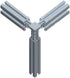 8PCS 3-Side End Corner Bracket Connector with Screws - For 6mm T-Shape Aluminum Extrusion Profile European Standard