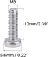 uxcell M3x10mm Machine Screws Pan Phillips Cross Head Screw, 304 Stainless Steel Fasteners, 100Pcs