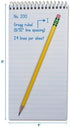 Portage Reporters Notebook, Top Bound Spiral Pocket Notepad, 4 x 8 In, Gregg Ruled 11/32", 70 Sheets, 140 Pg, Perfect