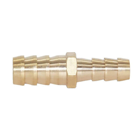 Joywayus 3/8" to 1/2" Reducer ID Hose Barb Splicer, Brass Water/Fuel/Air Hex Union Fitting