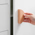 Ryanang 2Pcs 64Mm Oak(Oak,32mm) Wooden Drawer Knobs Semi Circular Door Wardrobe Shoe Cabinet Bedside Log Single Hole