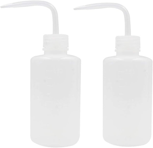 Yuelong 2Pcs Plastic Squeeze Bottle, 250ml Safety Wash Bottle with Scale Labels for Medical Use