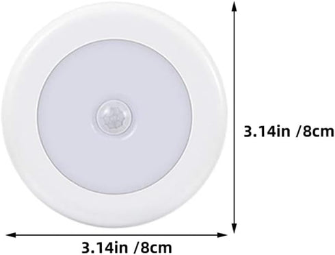 4pcs Closet Hemoton LED Motion Sensing Night Lights Battery-Powered Small and Hallway Wall Lamps White Cool Light