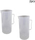 Othmro Measuring Cup 2000ml Plastic Graduated Beaker Transparent with Handle for Lab Kitchen Liquids 2pcs by Othmro