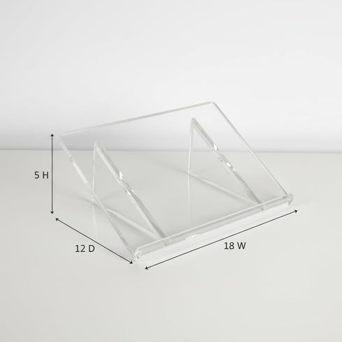 Azar 515500 1/2" 18" 12" 5" Displays - - Deluxe Acrylic Book Stand Holder Thick, Size: x x