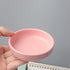 Cute Pink Ceramic Paper Clip Holder, Round Paper Clips Dispenser, Elegant Desk Organizer for Home Office Supplies