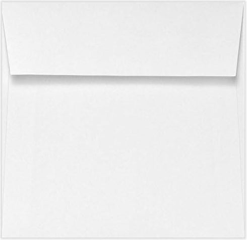 LUXPaper Square Invitation Envelopes | Peel & Press | 6 1/2" x 6 1/2" | Bright White | 70lb. Text | 50 Qty