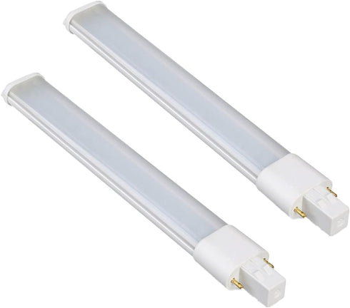 2 Pack 6W 2 Pin GX23 LED Horizontal PL Light Bulb, Warm White 3000K, 13W CFL Equivalent, PLS-13W Replacement
