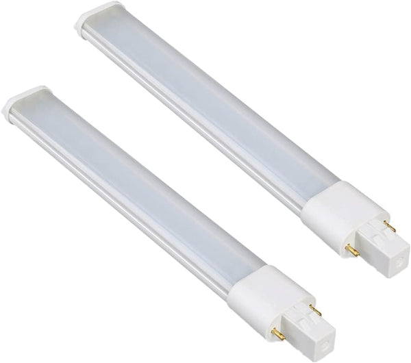 2 Pack 6W 2 Pin GX23 LED Horizontal PL Light Bulb, Warm White 3000K, 13W CFL Equivalent, PLS-13W Replacement