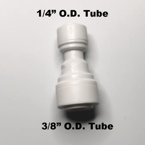 Malida Acetal Copolymer Tube Fitting, Reducing Straight Union, 3/8" x 1/4" Tube OD, Pack of 10