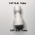 Malida Acetal Copolymer Tube Fitting, Reducing Straight Union, 3/8" x 1/4" Tube OD, Pack of 10