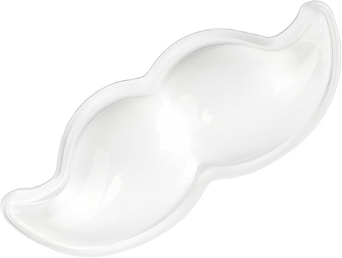 Gel Wrist Rest for Keyboard and Mouse Transparent White Mustache Elbow Pad