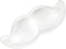 Gel Wrist Rest for Keyboard and Mouse Transparent White Mustache Elbow Pad