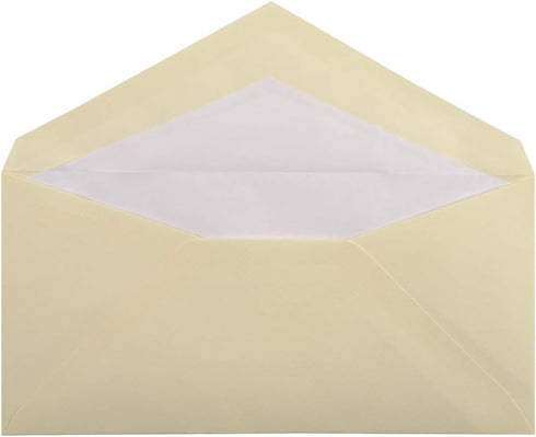 G Lalo 22716L - Pack of 25 Gummed Lined Envelopes 11x22cm, Vergé De France, Ivory,EXA-227/16-25PK