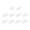 MECCANIXITY Magnetic Stirrer Mixer Stir Bar Rod, 20mm(0.79") x8mm Olive Shape PTFE Coating Magnet White 10Pcs