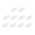 MECCANIXITY Magnetic Stirrer Mixer Stir Bar Rod, 20mm(0.79") x8mm Olive Shape PTFE Coating Magnet White 10Pcs