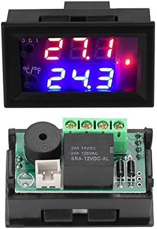 Digital Display Microcomputer Thermostat, DC12V Temperature Controller Switch with Sensor
