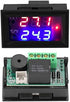 Digital Display Microcomputer Thermostat, DC12V Temperature Controller Switch with Sensor