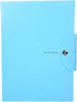 Expanding File Folders, Blue 5 Layer Document Folder, PVC Plastic Envelope with Magnetic Closure