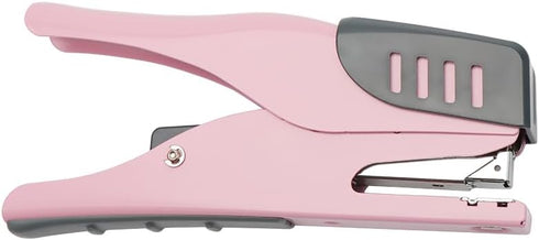 Hand Held Plier Pink Stapler - Heavy Duty, 25 Sheets Capacity, No Jam, for Home and Office Supplies