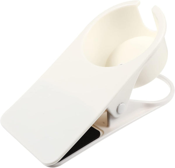 GLEAVI Large Thickened Desk Side Cup Holder Clip Sturdy Plastic Drinking Cup