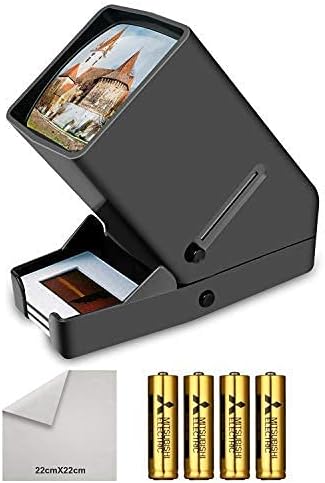 Rybozen 35mm 3X 35mm Negatives(4AA Slide Viewer, Magnification and Desk Top LED Lighted Illuminated Viewing and Battery