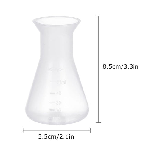 ULTECHNOVO 18pcs Accessories of Ml Narrow Beaker Graduated Scientific Cone Flask, Laboratory Kit Educational