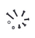 Metric M6 Nylon Phillips Pan Head Screws Nuts Flat Washers Assortment Kit (Black)