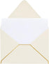 Juvale 50 Pack 5x7 Ivory Envelopes for Wedding Invitations, A7 Size with Gold Foil Edges for Bridal Shower