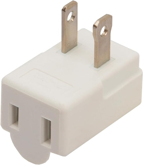 Polarized 2-Prong L Type Adapter, Vertical Right Angled AC Adapter, NEMA 1-15P USA Outlet Saver