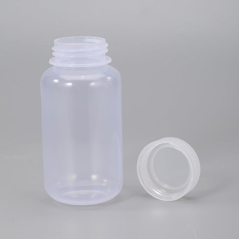 8.4 oz Wide Mouth Lab Reagent Bottle, Laboratory Grade Chemical Container, Sealed Leak-proof Clear PP Bottle, 2 Pcs