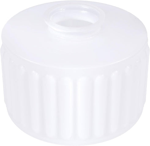 Shenmoyl Striped Lamp Shades Replacement, 6.69" Dia. * 4.72" H White Glass