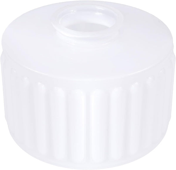 Shenmoyl Striped Lamp Shades Replacement, 6.69" Dia. * 4.72" H White Glass