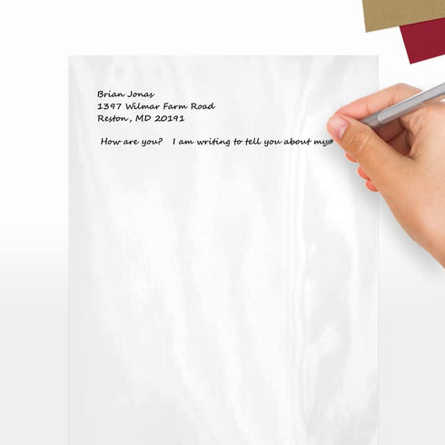 LUXPaper 8.5" x 11" Paper | Letter Size | Glossy White | 65lb. Text | 50 Qty