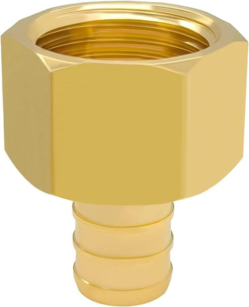 Hooshing 1/2" Pex Female Adapter, PEX 1/2 Inch to 1/2 Inch Female NPT, Pack of 6