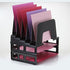 Officemate Incline Sorter - 2 Trays, 5-Compartments, Plastic, Black, 9.12w x 13.5d x 14h (22112)