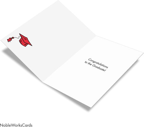 NobleWorks Graduation Greeting Card, 10 Stages of Senior Year with Envelope (4.63 x 6.75 Inch) - C8875GDG