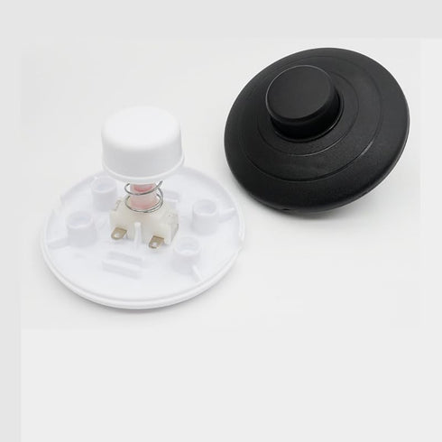 RecDec 2 Pack Dimmable Floor Lamp Foot Switch Replacement Black and White Foot Pedal Switch ON Off Push Button