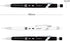 Java Pen Chess Triangle Mechanical Pencil Black and White + 0.5mm B Lead Refill