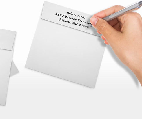 LUXPaper Square Invitation Envelopes | Peel & Press | 5 1/4" x 5 1/4" | 50 Qty, Bright White, 70lb. Text