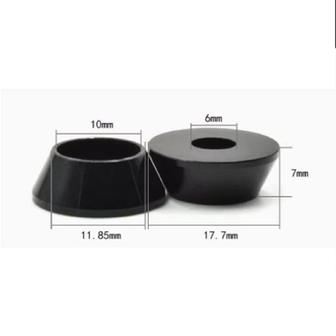 20pcs M6 Cone Cup Washers Anodized Aluminum Alloy Screw Gasket Countersunk Washers (Black)