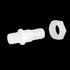 Feelers 5/16" Hose Barb Thru-Bulk Bulkhead Fitting | Plastic Adapter Union Mender Splicer with Gasket (Pack of 2)